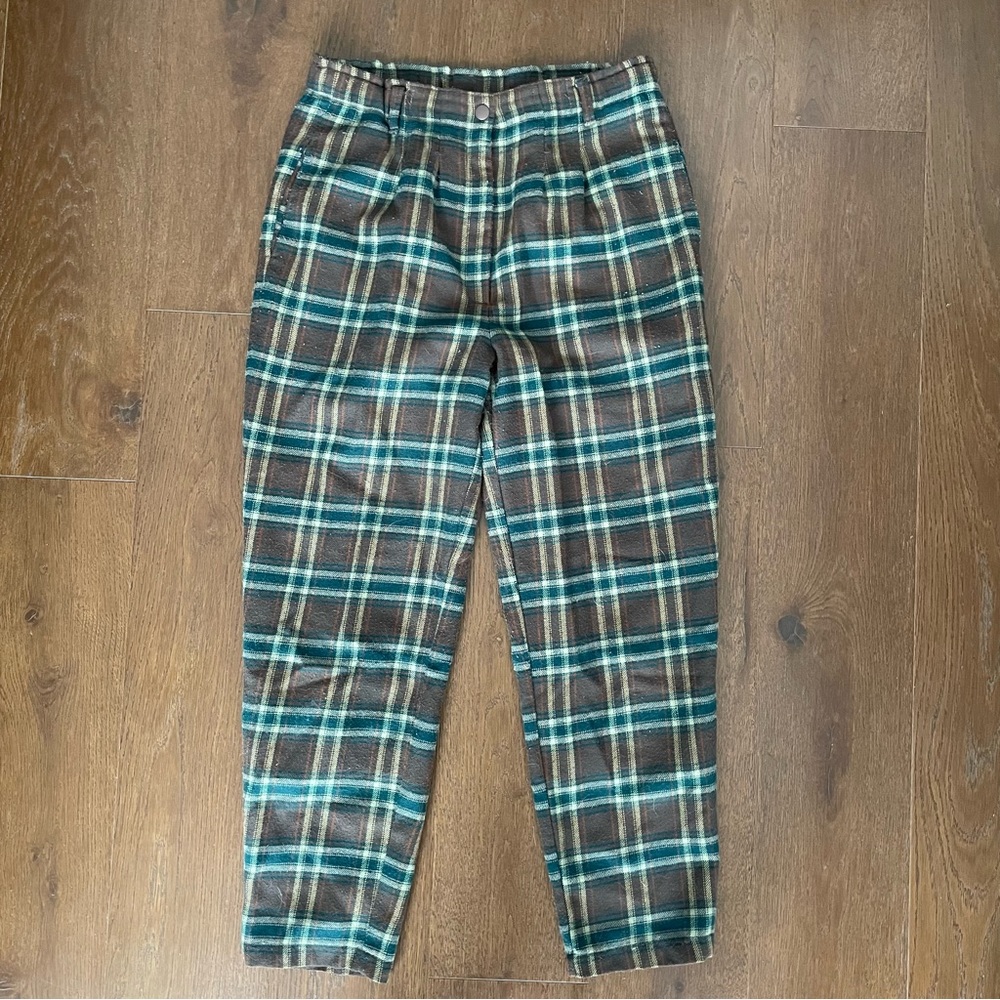 Vintage Plaid Dress Pants